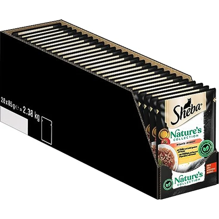 Sheba Nature's Collection in Sauce, Hochwertiges Katzennassfutter mit Huhn, 28 x 85g Portionsbeutel – Bild 1