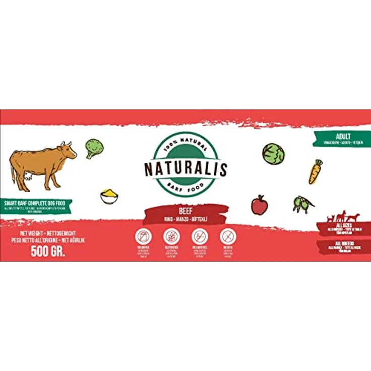 Naturalis Smart 80 Barf Trockenbarf Hundefutter 500 g Rind, getreidefrei, sojafrei, glutenfrei, 100% Natur, schonend luftgetrocknet – Bild 4