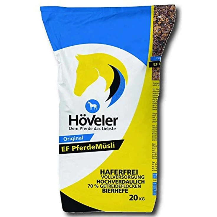 Höveler Original EF Pferdemüsli, vollwertiges Krippenfutter mit Vitaminen und Mineralien, 20 kg