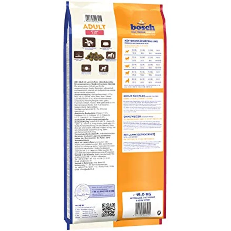 Bosch Adult Lamm und Reis, Hunde-Trockenfutter mit Vitaminen, 15kg – Bild 4