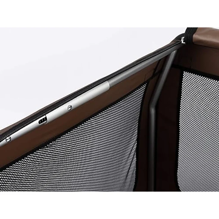 TrendPet TPX90-Pro, Leichte, Faltbare Hundebox aus Aluminium für Auto mit Verdunkelungsmöglichkeit und Netzstofföffnung – Bild 5