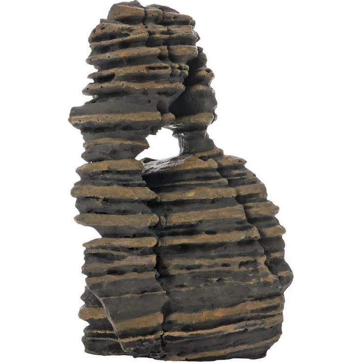 HOBBY Aquariendeko Pagoda Rock 3, Felsformation aus unbedenklichem Polyresin, 13 x 9 x 22 cm