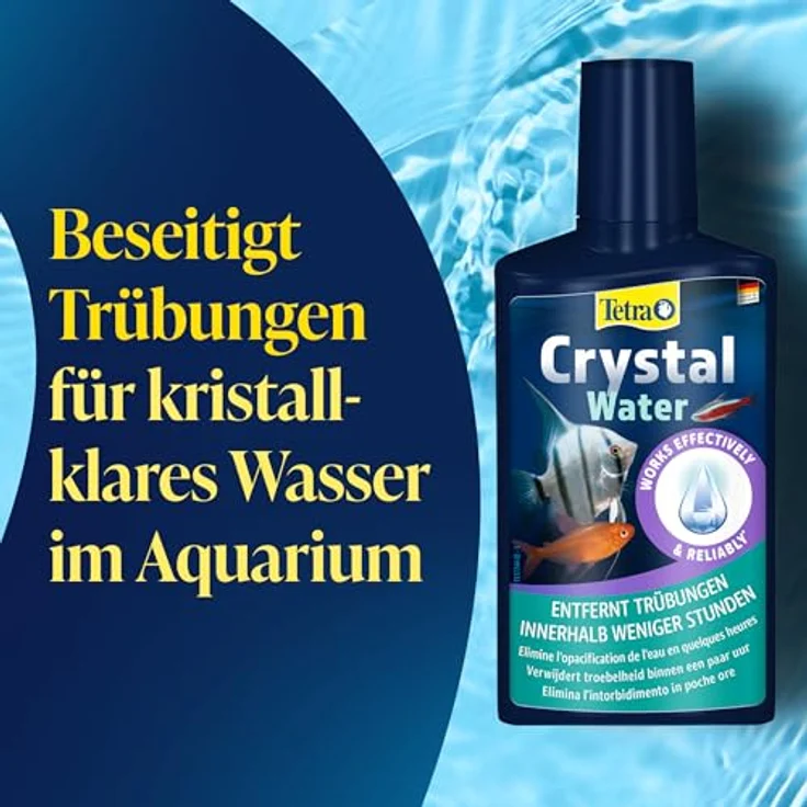 Tetra CrystalWater, Wasserklärer gegen Trübungen für kristallklares Aquarienwasser, 100 ml Flasche – Bild 3