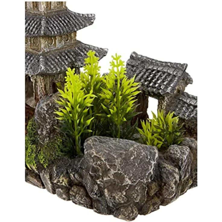 Nobby Aqua Ornaments ASIATISCHER TEMPEL, detailgetreue Polyresin Dekoration für Süss- und Meerwasseraquarien mit Pflanzen – Bild 3