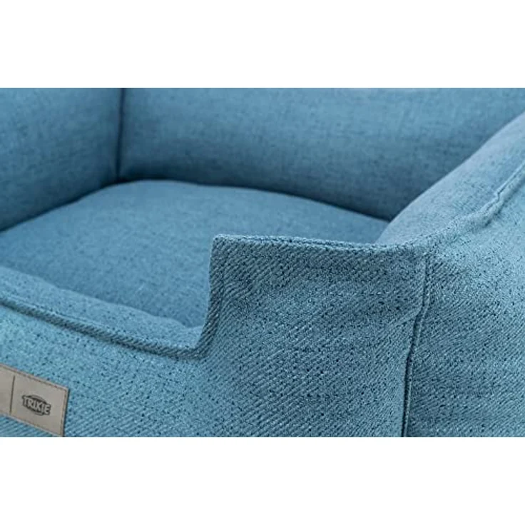 TRIXIE Tierbett Bett Talis blau für Katzen, rutschfester Boden, waschbarer Bezug, 60 x 50 cm – Bild 3