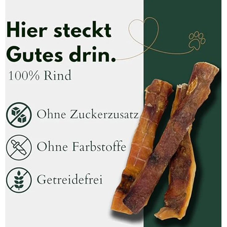 TIER HELDEN BREERs getrocknete Rinderkopfhaut für Hunde, 15cm, 1kg getreidefreier Belohnungssnack, Deutsche Herstellung, knusprige Kauartikel für große Hunde – Bild 3