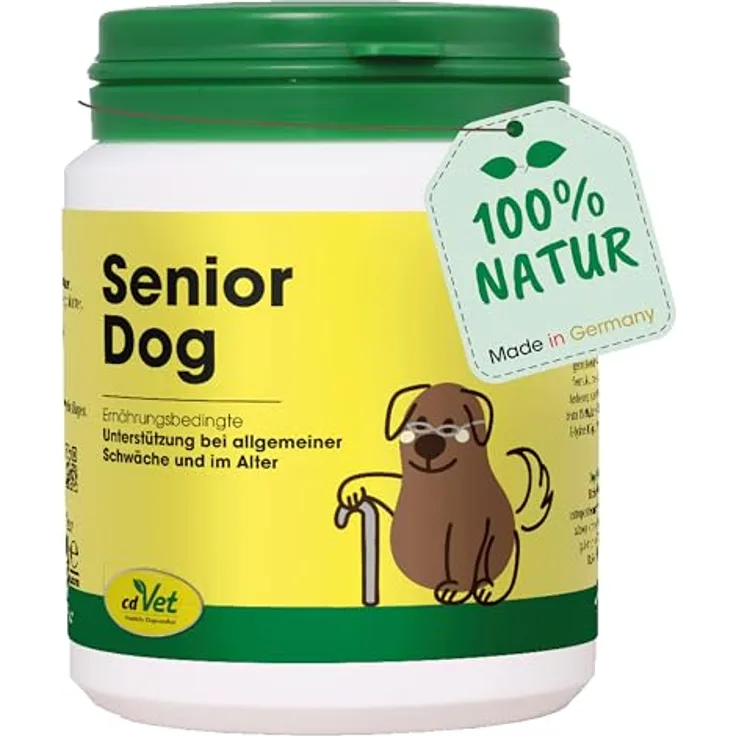 cdVet SeniorDog, Hundefutter zur ernährungsbedingten Unterstützung im Alter, Pulver, 70 g