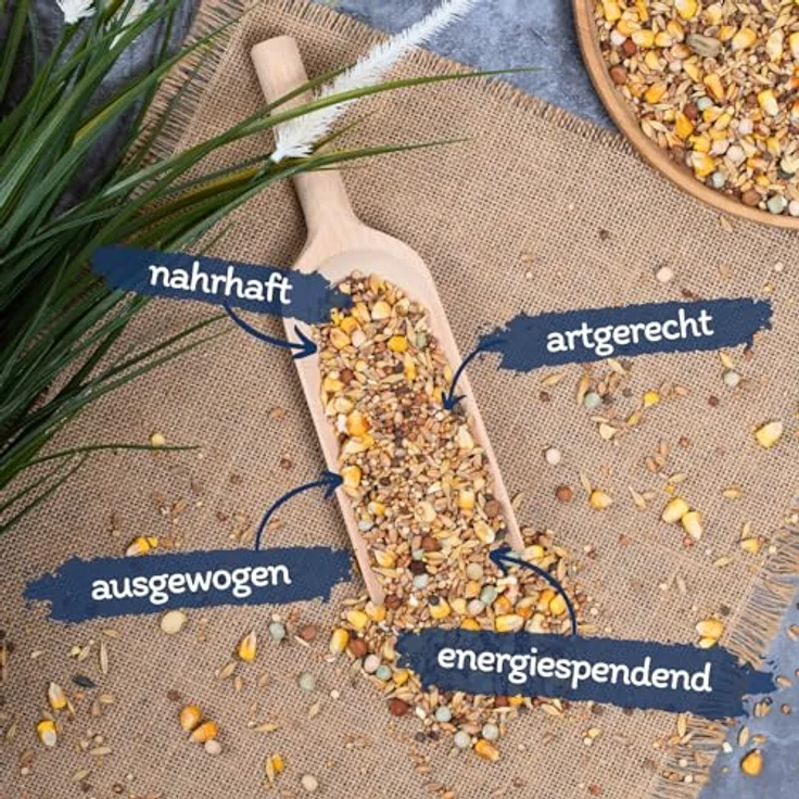 Lyra Pet® Taubenfutter Standardmischung, 10 kg, Vollwertiges Basisfutter für Jung- & Altvögel, mit lebensnotwendigen Mineralien und Spurenelementen, energiespendende Zutaten – Bild 2