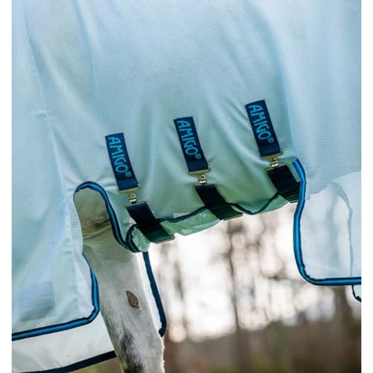 Horseware® Amigo® Insektenschutz-Fliegendecke ohne Füllung, mit abnehmbarer Kapuze, UV-Schutz und geradem Frontverschluss – Bild 3