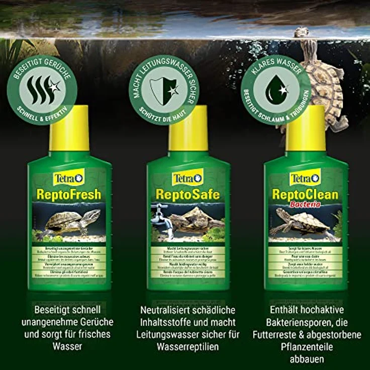 Tetra ReptoClean Wasseraufbereiter, 100 ml - Hochaktive Bakteriensporen für sauberes Wasser in Aquaterrarien, reduziert Pflegeaufwand und Trübungen – Bild 4