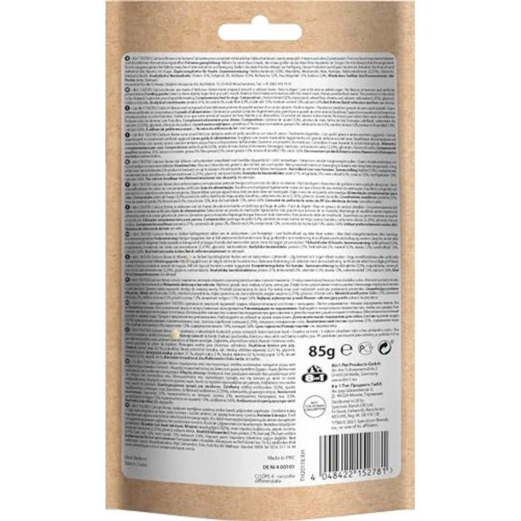 8in1 Tasties Huhn Calcium Bones, Hundesnacks in Form von Kauknochen, Sparpaket 3 x 85 g, proteinreich und ohne Zusatzstoffe – Bild 2