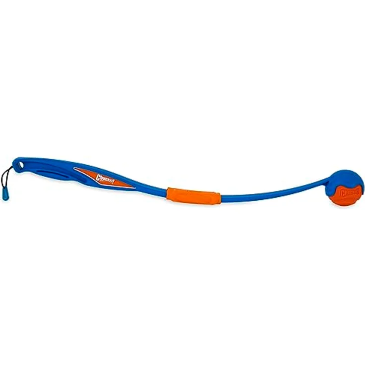 Chuckit! Fetch & Fold Mini 18M Launcher, zusammenklappbarer Ballwerfer für Hunde mit ergonomischem Sportgriff und 1 Apportierball Medium – Bild 4