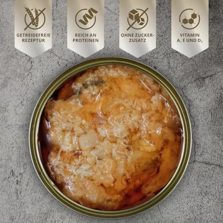 Lyra Pet Mia's 100% Lachs Katzen Nassfutter, 18 x 400 g, getreidefrei & ohne Zuckerzusatz, natürlich & ohne Zusatzstoffe, proteinreich & mineralstoffreich – Bild 5