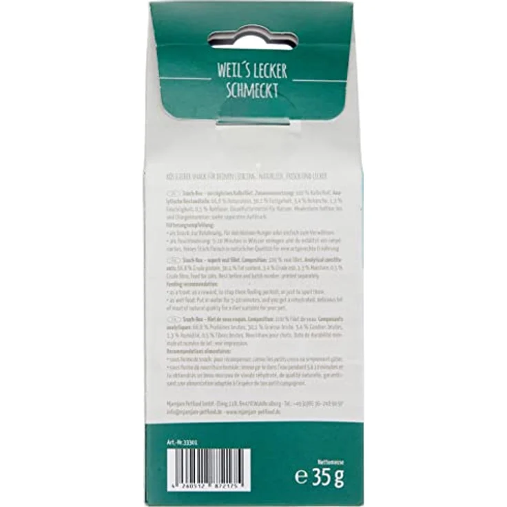 MjAMjAM Snack-Box Vorzügliches Kalbsfilet, 35 g - Gefriergetrocknetes Katzenfutter aus frischem Fleisch, belohnende Leckerei – Bild 2