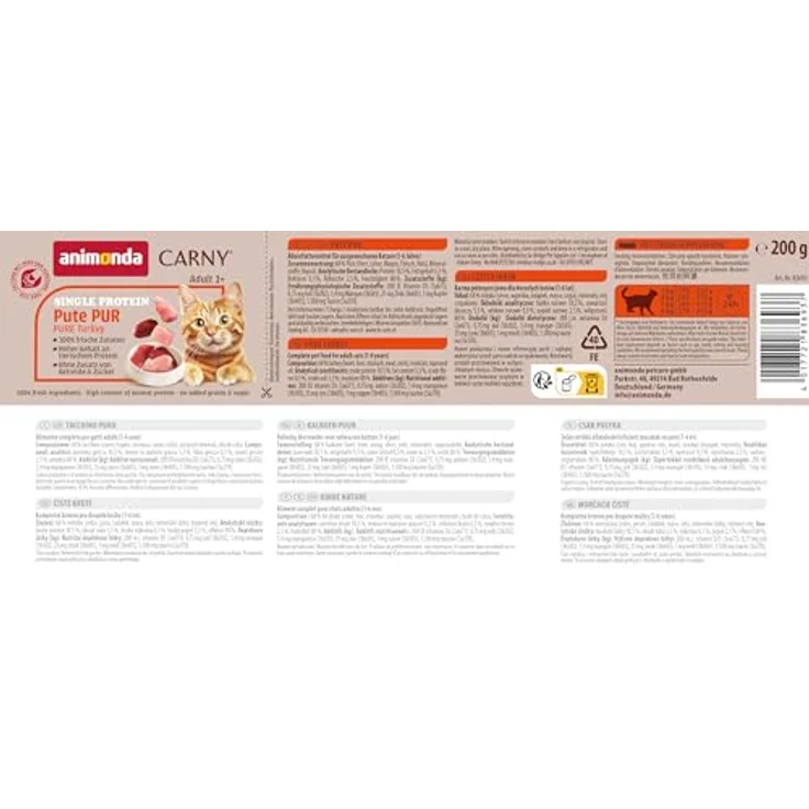 animonda Carny Adult Pute pur, Katzen-Nassfutter mit reiner Putenquelle, 6x200g – Bild 6