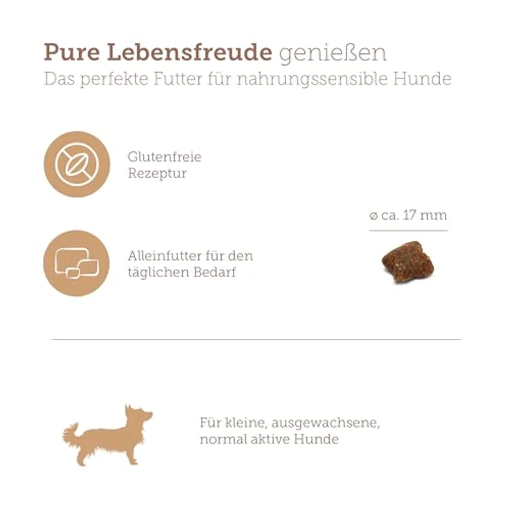 MERA Pure Sensitive Mini Truthahn & Reis, Trockenfutter für kleine und sensible Hunde, ohne Weizen und Zucker, 4 kg – Bild 3
