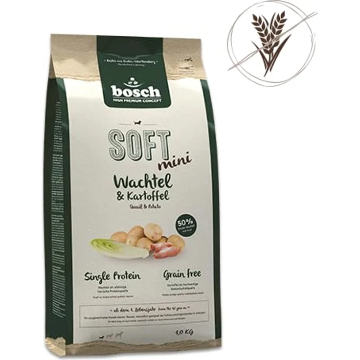 Bosch SOFT Mini Wachtel und Kartoffel, Trockenfutter für kleine Hunde, 2,5kg – Bild 2