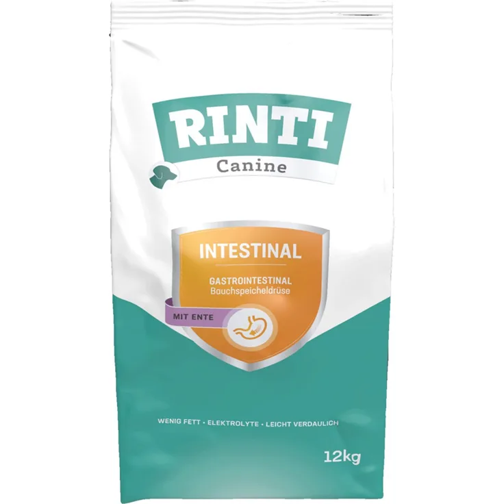 Rinti Canine Hunde-Trockenfutter Intestinal, 12kg, mit wertvollen Nährstoffen und Vitaminen für alle Lebensphasen