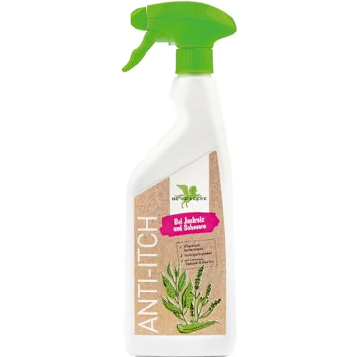 Bense & Eicke Anti-Itch Pflegespray für Pferde 500 ml, beruhigend mit Lebermoos, Aloe Vera, Teebaumöl und Totes Meer Salz gegen Juckreiz und Scheuerneigung