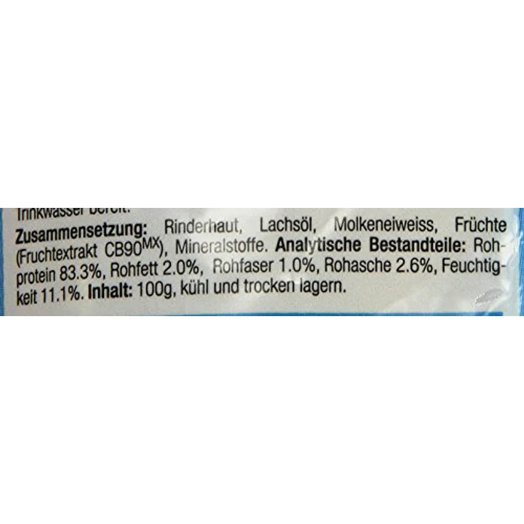 Bogar Bogadent Dental Enzyme Stripes Mini Hund, Zahnpflege für kleine Hunde, 90% Rindfleisch, 100 g – Bild 5