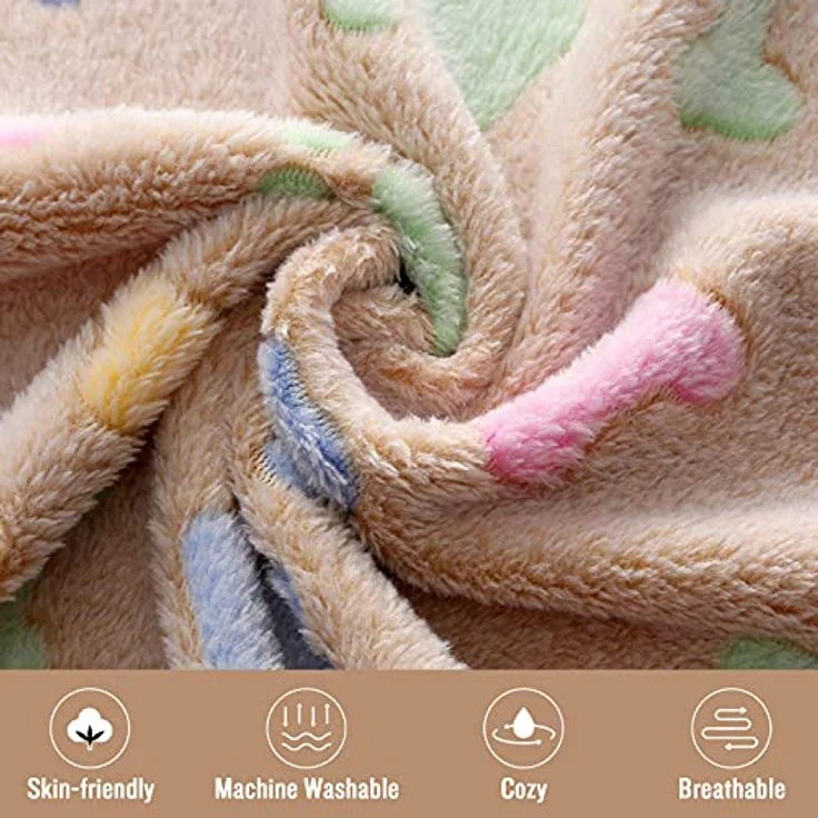 luciphia Hundedecke Katzendecke 3er Set, waschbar, flauschige Fleece-Decken für kleine und mittlere Hunde und Katzen, 104 x 76 cm, in verschiedenen Farben – Bild 2