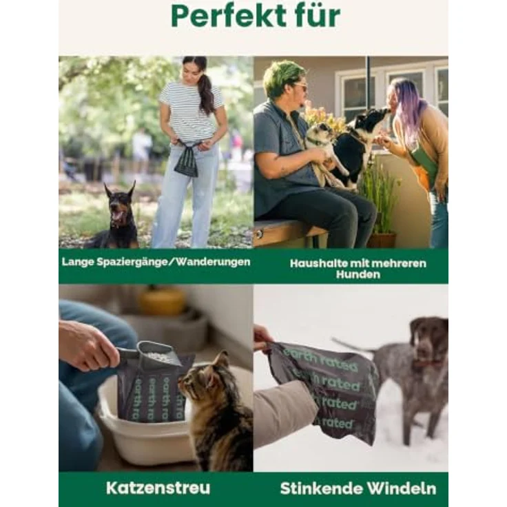 Earth Rated 3X Protect Hundekotbeutel-Rollen, Geruchsblockierend und Auslaufsicher, Extra Dick, 120 Stück – Bild 3