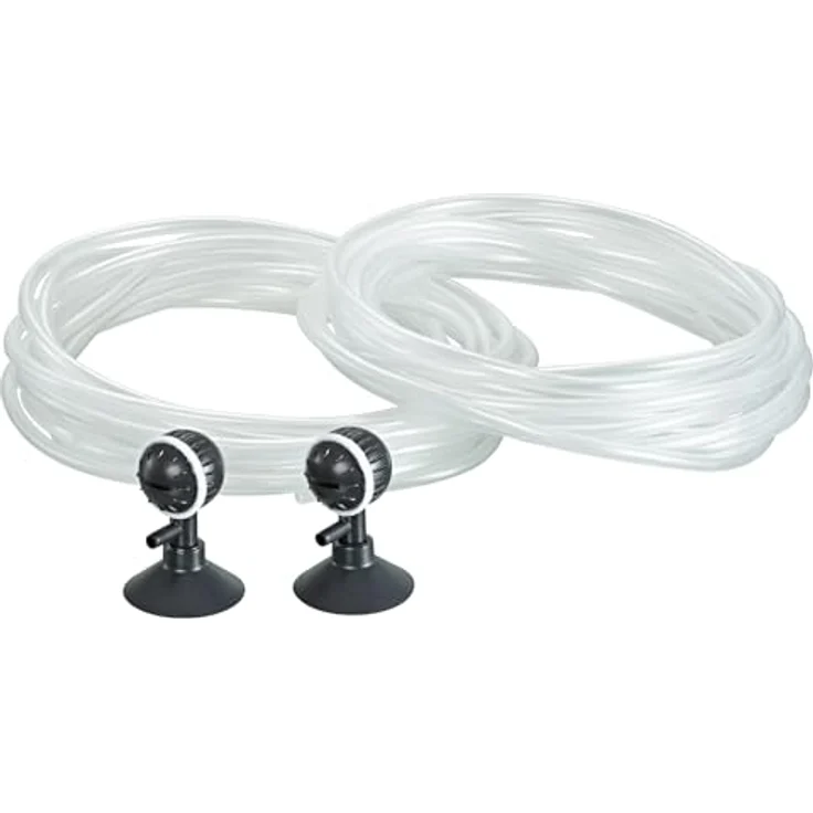 OASE OxyMax 200 Belüfter, Aquarium Luftpumpe mit 200 l/h, 3,5 W, flexibler Installation und stufenlos regulierbarer Luftabgabe, inkl. 2 x 2 m Schlauch – Bild 2