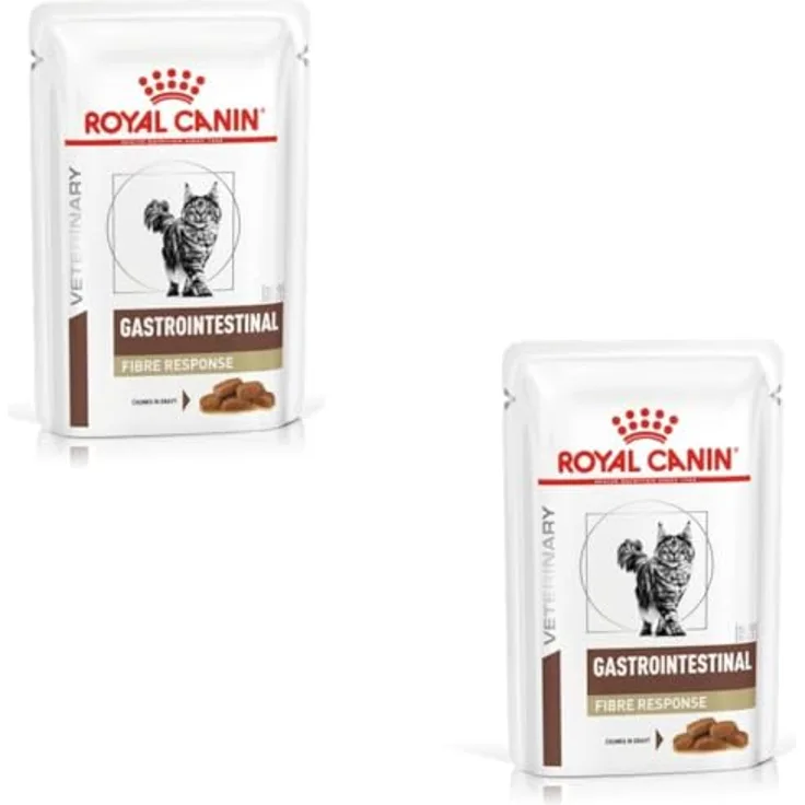 ROYAL CANIN Veterinary Gastro Intestinal Fibre Response, Diät-Nassfutter für adulte Katzen, Doppelpack, 2 x 12 x 85 g, bei Verstopfungen und Magen-Darm-Problemen
