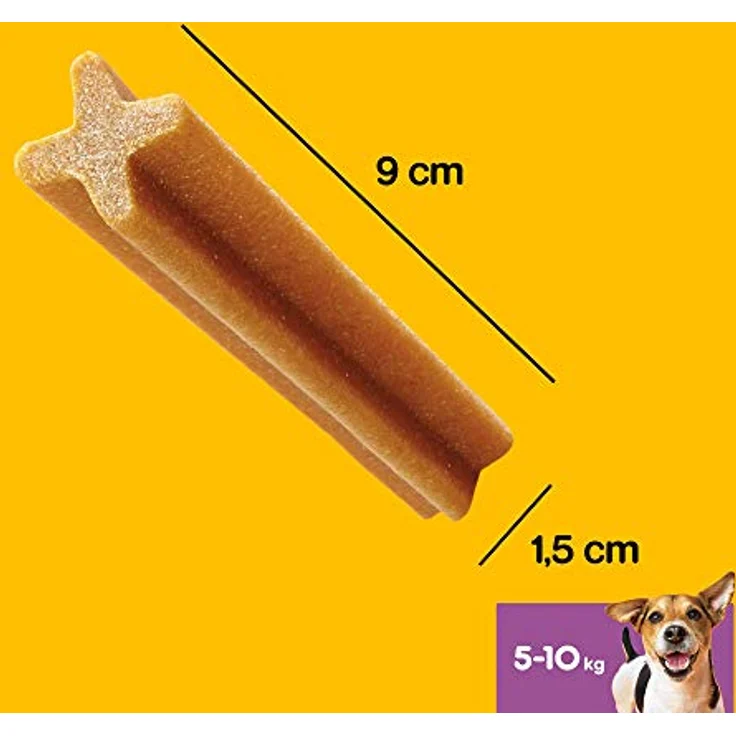 Pedigree DentaStix Hundesnack für kleine Hunde (5-10kg), Zahnpflege-Snack mit Huhn und Rind, 10 Packungen je 7 Stück (10 x 100 g), reduziert Zahnsteinbildung bis zu 80% – Bild 3