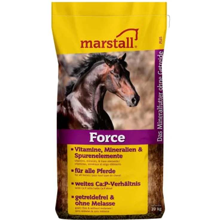 marstall Premium-Pferdefutter Force, getreidefreies Futter mit Mineralien und Vitaminen, 20 kg – Bild 1