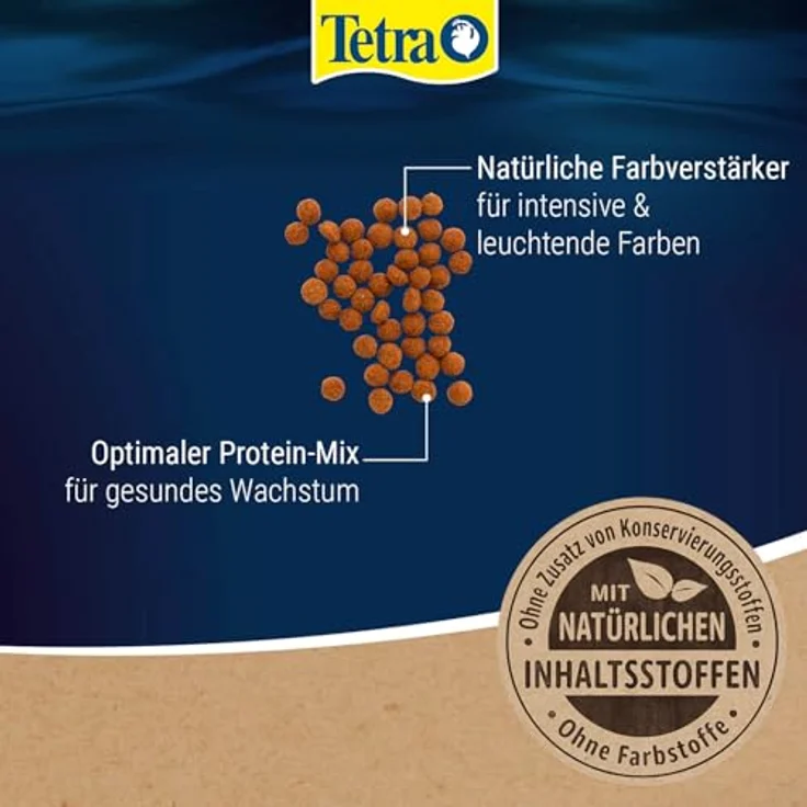 Tetra Cichlid Colour Mini Pellets, Fischfutter für kleine Cichliden zur Farbintensivierung in rot, orange und gelb, 500 ml Dose – Bild 3