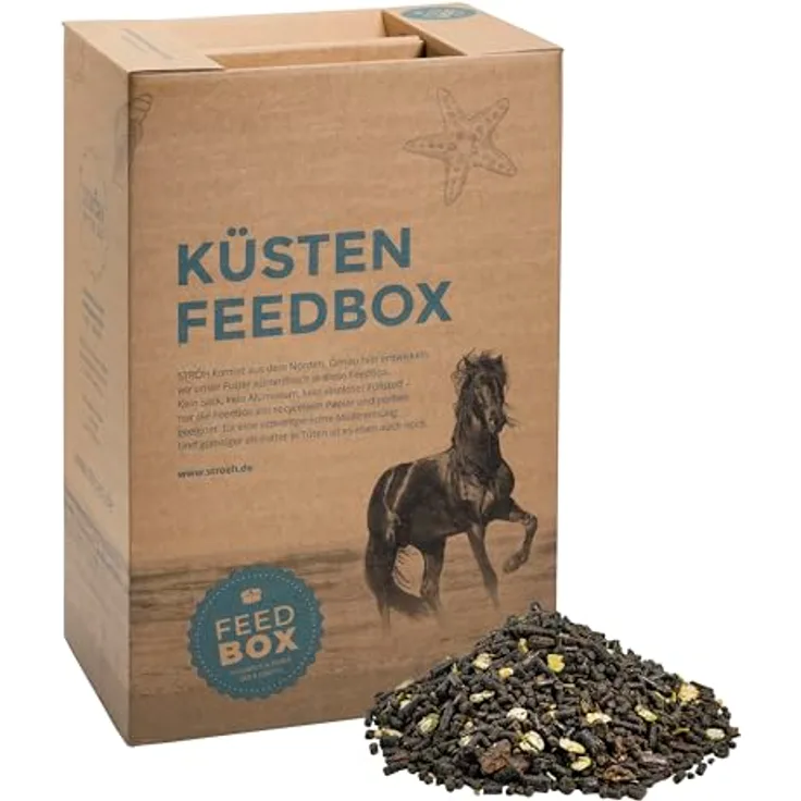 STRÖH Küsten Pure Sport Müsli, getreidefrei, für magenempfindliche Sportpferde, 28 kg Feedbox