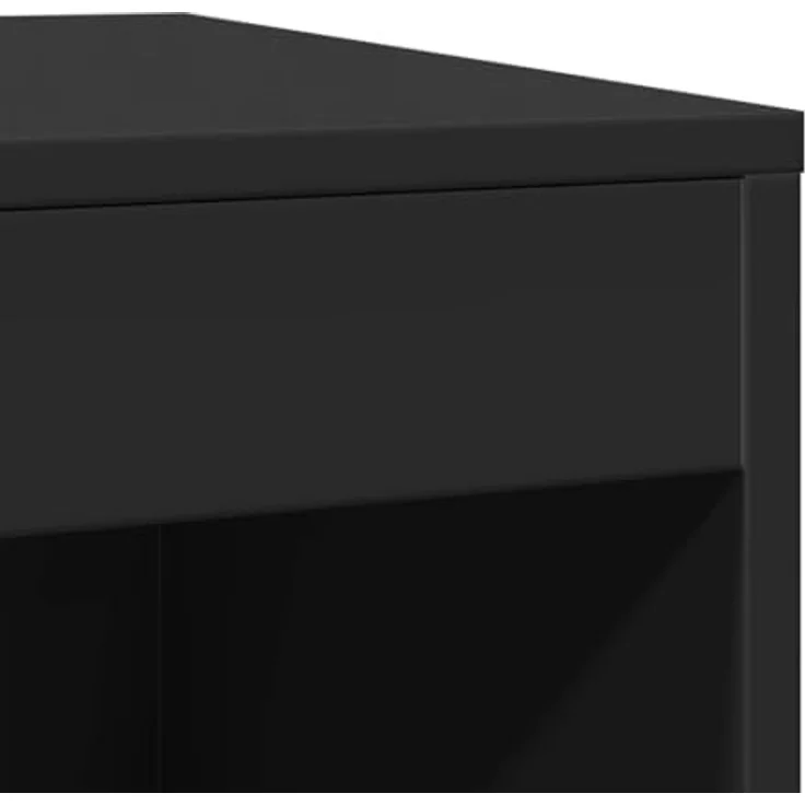 vidaXL Katzentoilette, Katzenklo Schwarz 47x59x42 cm Holzwerkstoff, Vielseitiges Katzenmöbel mit verstecktem Design – Bild 5