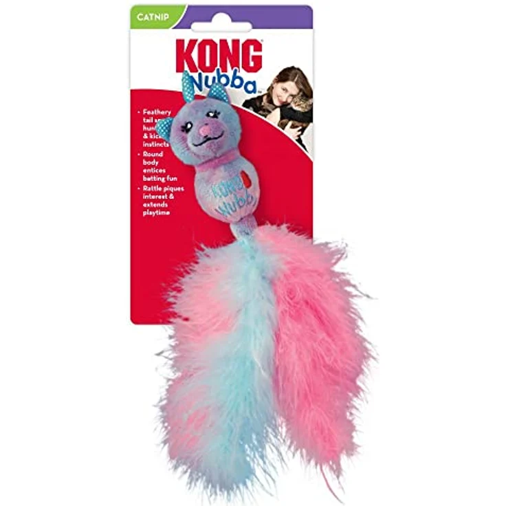 KONG Wubba Caticorn, Katzenspielzeug mit Katzenminze, flatterndem Schweif und rasselndem Geräusch – Bild 5