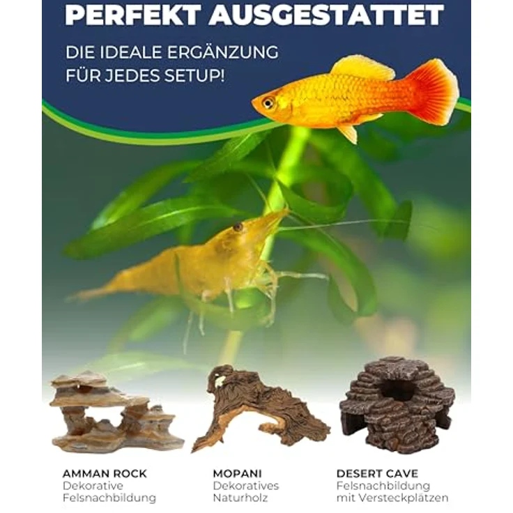 HOBBY Aquariendeko Amman Rock 2, Naturnahe Felsen in 30x17x11 cm, langlebig und wasserneutral – Bild 4