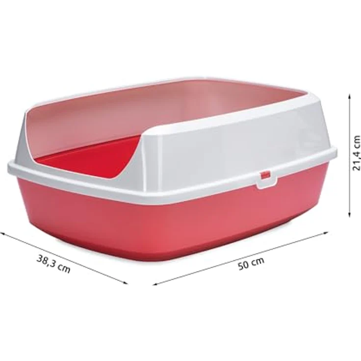 Karlie Katzentoilette Mary Loo, offene Katzentoilette aus 90% recyceltem Material, koralle – Bild 5