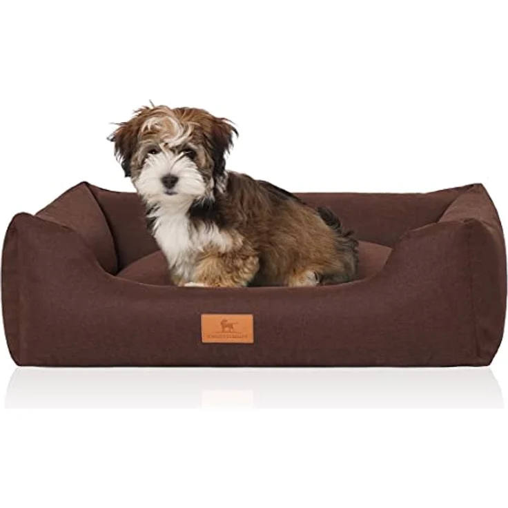Knuffelwuff Hundebett Lotte Braun M-L 85x63cm – Bild 2