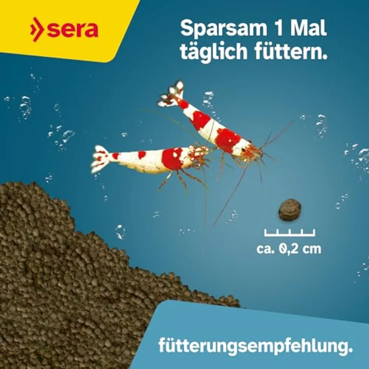 sera Shrimp Granules, Garnelenfutter für gesundes Wachstum, sinkendes Granulat, 100 ml (55 g), fördert Farbintensität und sichere Häutung – Bild 3