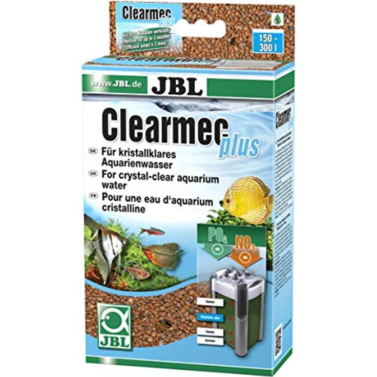 JBL Aquaristik und Terraristik ClearMec plus, Filtermasse für Aquarienfilter, entfernt Nitrit, Nitrat und Phosphat, 1l für 150-300 l Süsswasser