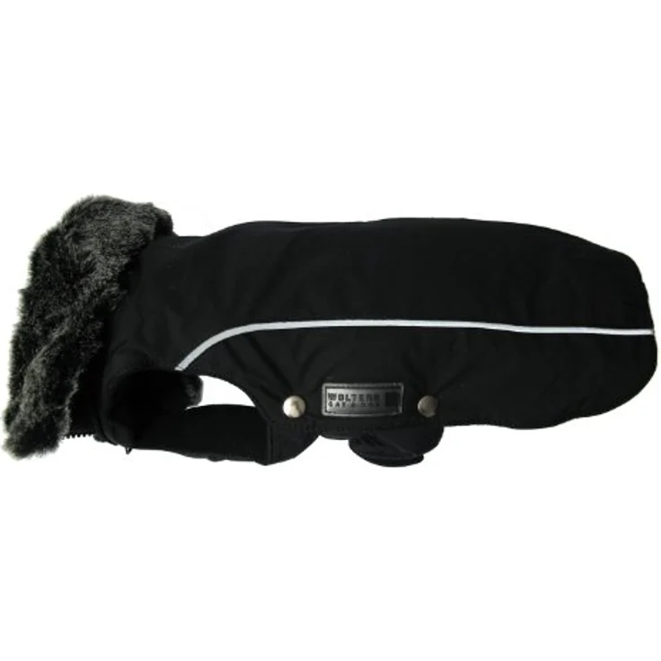 Wolters Winterjacke Amundsen, Hundejacke schwarz, 44 cm, wind- und wasserdicht mit Fleece-Innenfutter – Bild 1