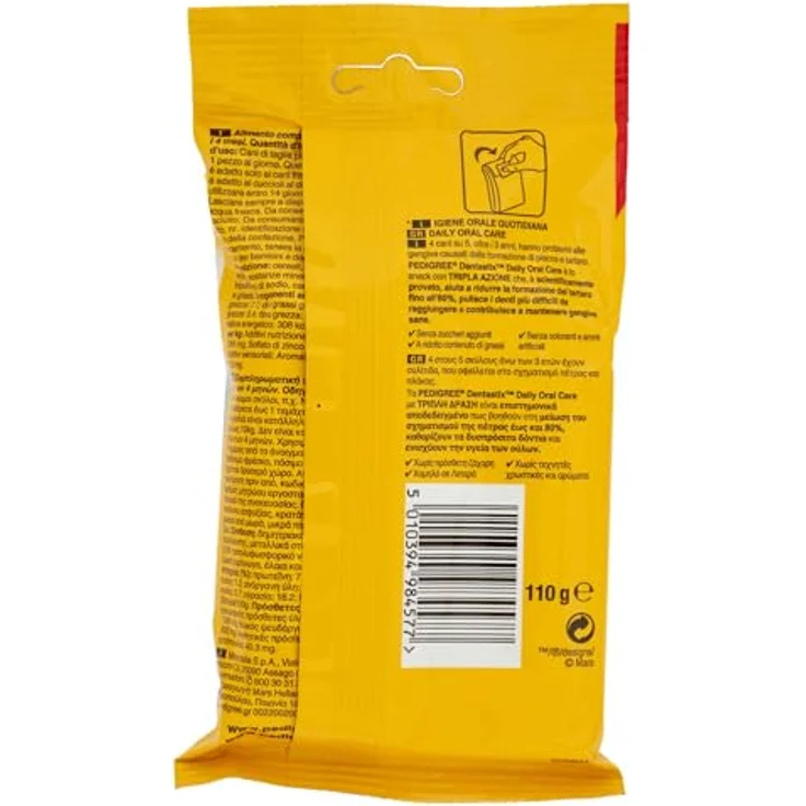 Pedigree DentaStix Snacks für junge und kleine Hunde (4-10kg), 7 Stück, 5er Pack (5 x 110 g) – Bild 4