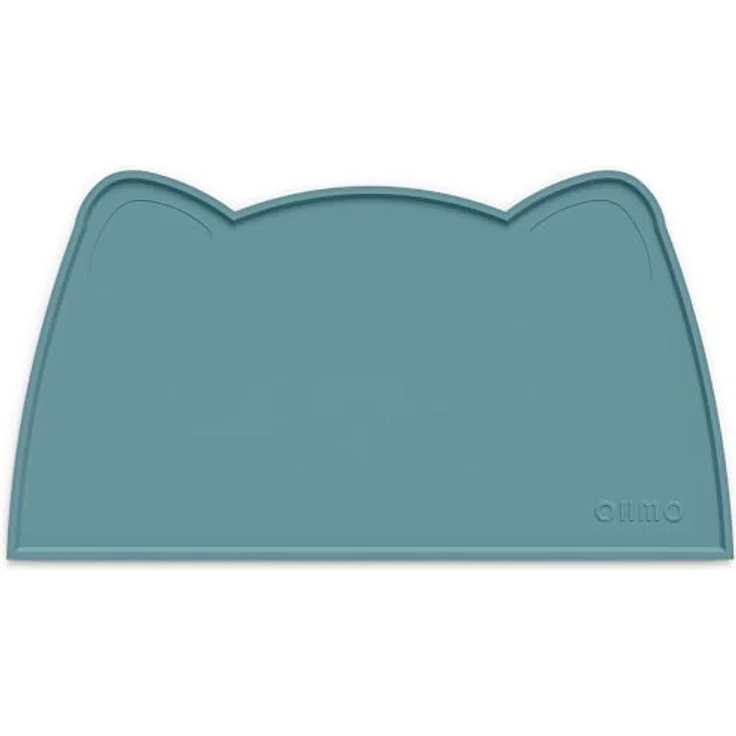 OHMO Napfunterlage für kleine Hunde und Katzen, rutschfeste Silikonmatte, wasserdicht, hellblau, 52x30 cm – Bild 1