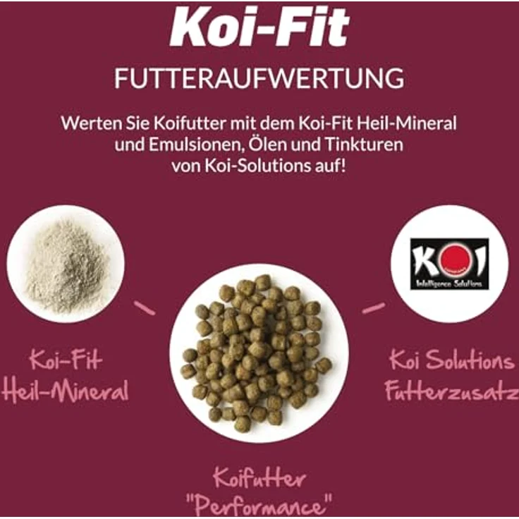KOIPON Koi-Fit, 1 kg Mineral-Futterzusatz zur Förderung von Farbe & Gesundheit der Koi, mit Montmorillonit – Bild 4