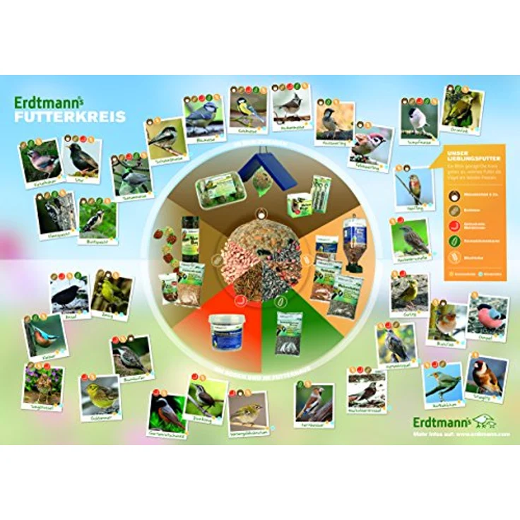 Erdtmann's Erdnussbruch, 2,5 kg, hochwertige Erdnüsse für Wildvögel und Eichhörnchen – Bild 6