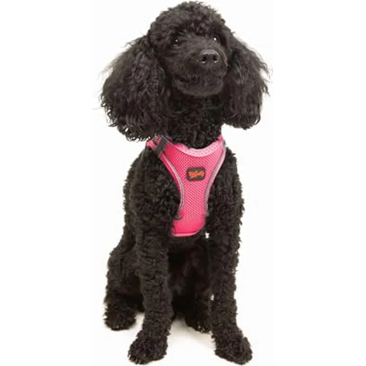 Tailpetz Air-Mesh Brustgeschirr für kleine und mittelgroße Katzen und Hunde – Atmungsaktiv, Strapazierfähig, Neonpink, XS (Brustumfang 35,5–40,5 cm) – Bild 1