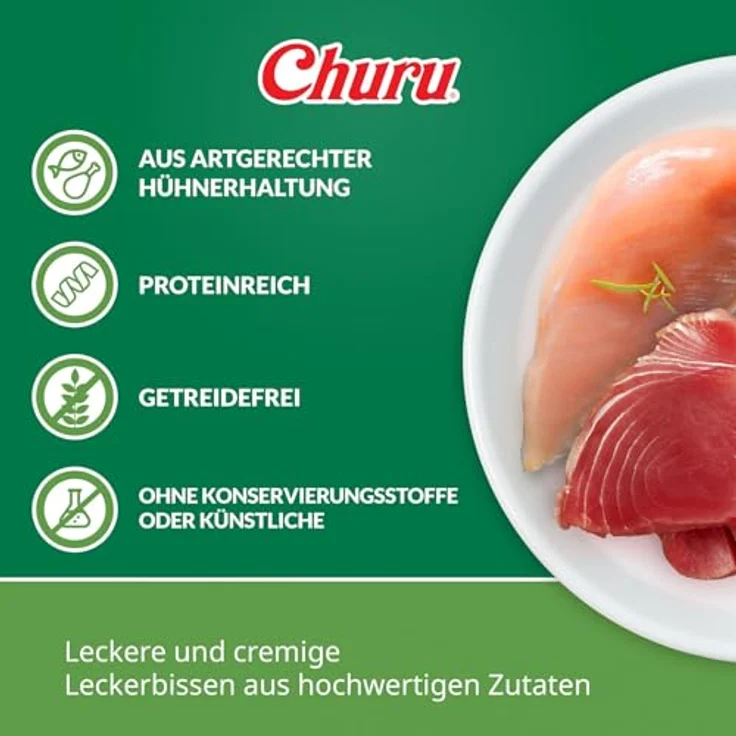 INABA Churu Bites Hundeleckerli aus Huhn & Thunfisch, weiche Snacks ohne Getreide und Zucker, 96 g (1er Pack) – Bild 2