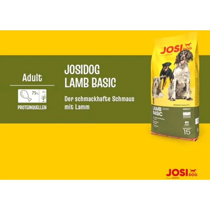 JosiDog Lamm Basic, Hundefutter für erwachsene Hunde, 15 kg, reich an tierischem Protein, unterstützt Vitalität und Hautpflege, made in Germany – Bild 4