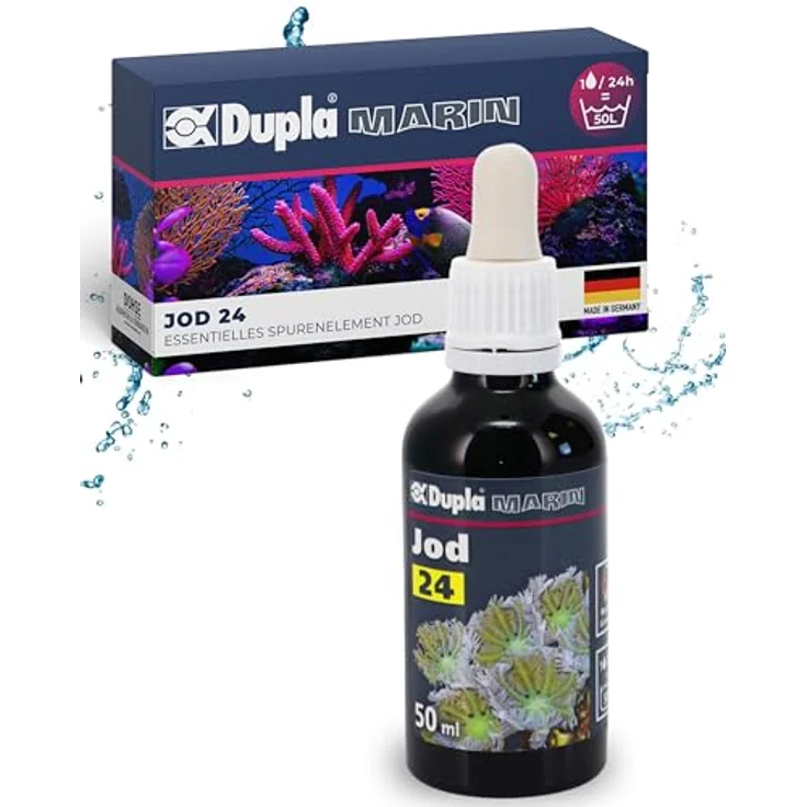Dupla Marin Jod 24, 50 ml, essentielles Spurenelement für Meerwasseraquarien zur Nährstoffversorgung von Korallen, Krebstieren und Algen – Bild 1
