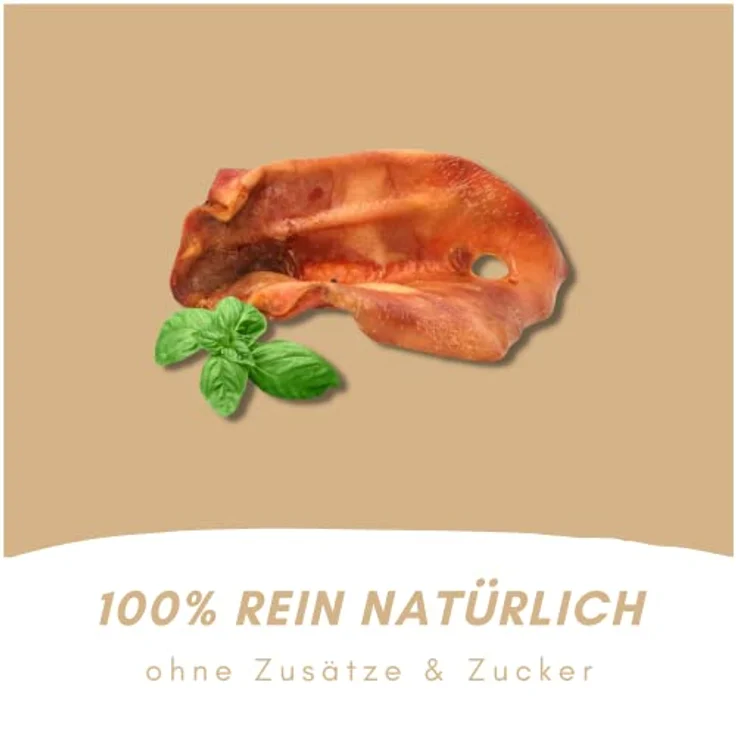 Supravit getrocknete Schweineohren für Hunde, 500g (ca. 15-16 Stück), aus deutscher Herstellung, naturgetrocknet, hochwertiger Kausnack für mittlere und große Hunde – Bild 3