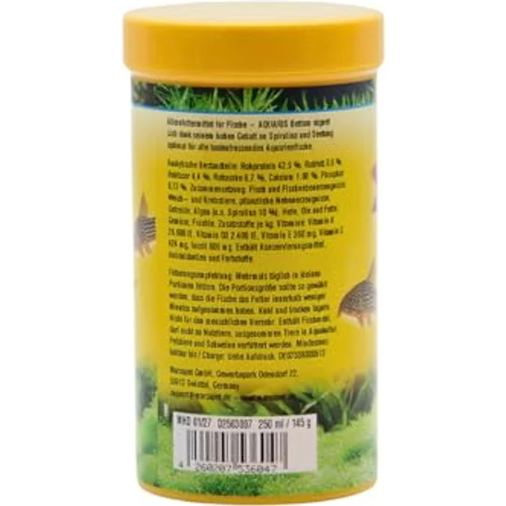 Aquaris Bottom Tabletten, Zierfischfutter für Welse und Schmerlen, 220 Stück, 145 g, sinkend für gesundes Wachstum und klares Wasser – Bild 5